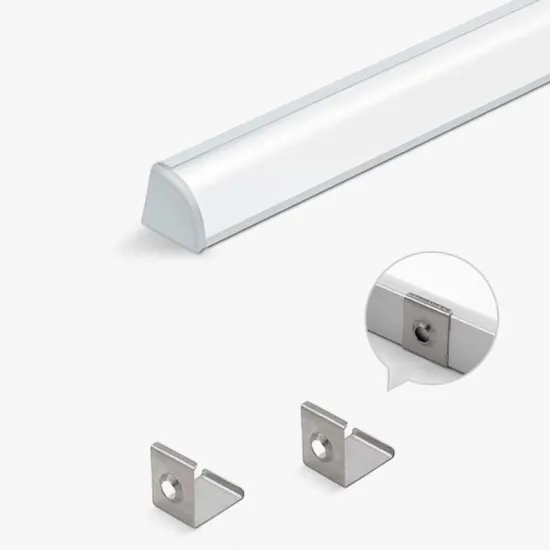 High-Quality Aluminum Profile with Plastic Diffuser for 45 Degree Beam Angle Corners - LED Profile