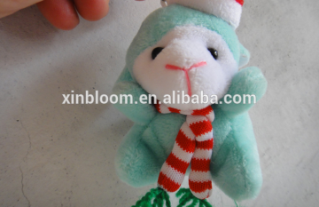 new fashion hot-selling christmas sheep animal style 8 cm height hanging key-chain pendant plush toy doll