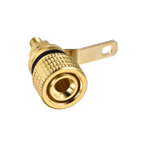 Black and Red Gold-Plated Banana Plug Connectors