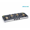 Glen 4 forjados queimadores de bronze Cooktop de vidro