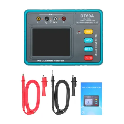 DT60A Insulation Resistance Tester LED Digital Ohmmeter Megohmmeter Megameter Resistance Meter Digital Multimeter Tester