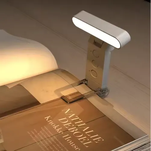 GOLDMORE1 Rechargeable Folding Book Clip Lamp: Flexible Reading Light for Bedside Use
