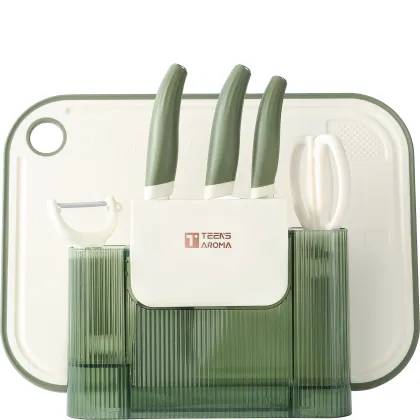 Multifunctional Kitchen Knife Set with PP Cutting Board - 7 Pieces Chef Knife Set