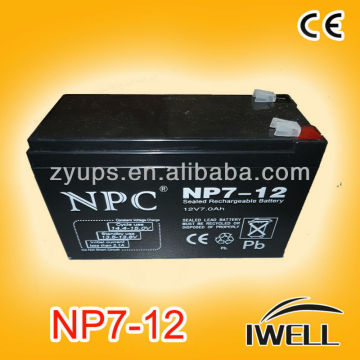Sealed Lead Acid Battery 12V 7ah Deep Cycle Battery for UPS