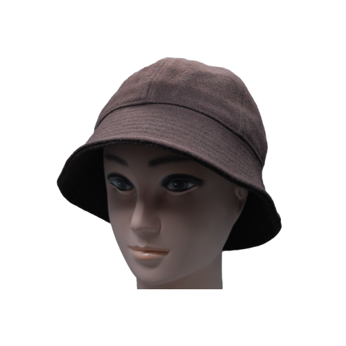 Topi Bucket Felt Coklat Klasik