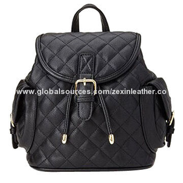 Quilted Faux Leather Backpack