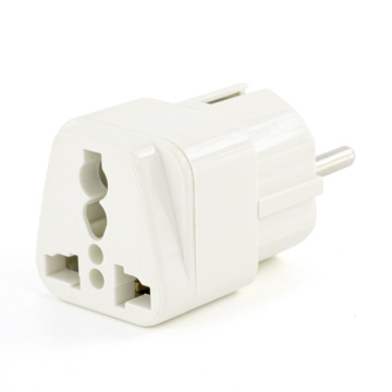 Universal Travel Adapter Plug: AU, UK, US to EU AC Power Socket Charger Adapter Converter - 16A White Type C