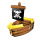 Inflatable pirate ship cooler blow-up drink holder