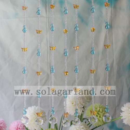 Acrylic Crystal Gold Ingot Style Beaded Curtains