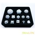 Bescon Complete Polyhedral Dice Set 13pcs D3-D100, 100 Sides Dice Set Opaque White