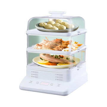 Electric 3 Tier Food Steamer with 9 Litre Capacity for Vegetables and Rice