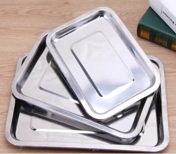 304 Stainless Steel Plate Rectangular Tray Barbecue Tray