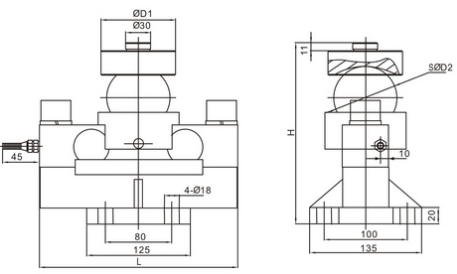 GBS800 load cell drawing