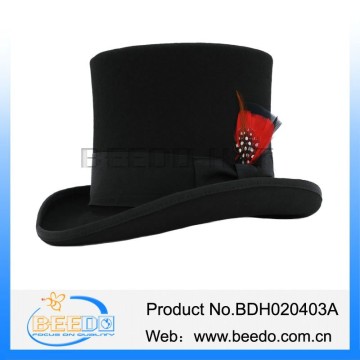 Fashion man dickens top hat with feather