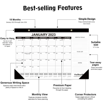 2023 Large Monthly Desk Pad Calendar: A Comprehensive Organizer and Planner for Your Desktop