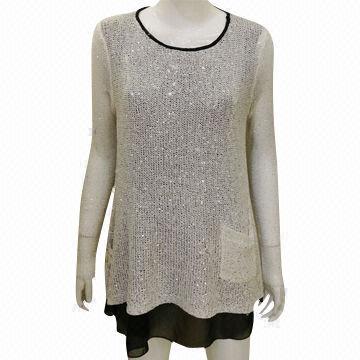 Sequin Yarn Ladies' Blouses