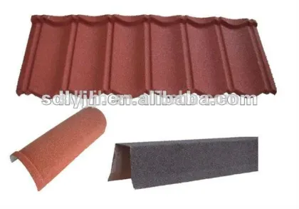 JINHU color stone steel coated roof tile