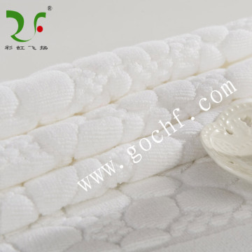 Luxury 100% cotton thick solid color jacquard bath mat