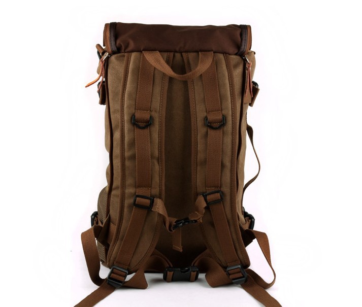 Canvas Cotton Shoulder Outdoor Backpack for Hiking and Camping