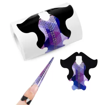 Private Label Customized Extension Gel Nail Art Double Acrylic Nail Forms - 500pcs/roll