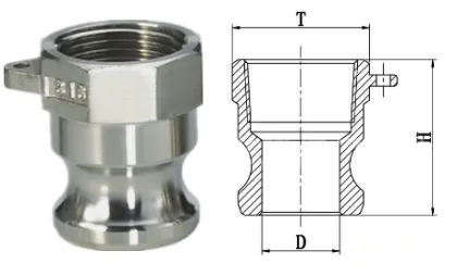 type A stainless steel water quick coupling