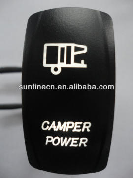 Carling Style 12V 24V electric Marine LED light laser etched ROCKER SWITCH with COMPER POWER