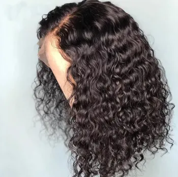 Wholesale Lace Front Human Hair Wigs 13x4 Curly Bob Frontal Wigs 180% Brazilian Short Curly Human Hair 4x4 Closure Wig