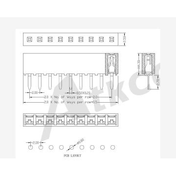 2.00mm (0.079") Pitch Female Pin Header Connector Single Row Straight Prevent Tin