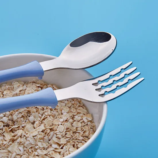 Kids Stainless Steel Cartoon Tableware Set With Box