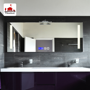 Modern Wall-Mounted IP44 Hinged Bathroom Mirror with Motion Sensor and LED Light
