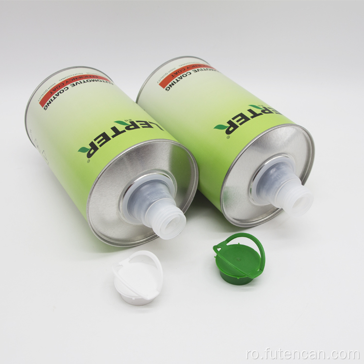 Cutie metalica rotunda de 1 l pentru acoperirea auto