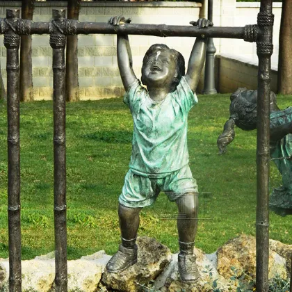 Hot Sale Outdoor lost wax children riding turtle bronze sculpture