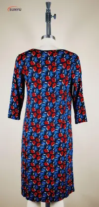 viscose/spandex ladie's Dress with flower print