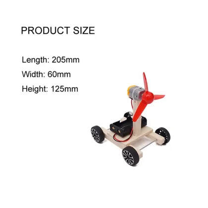 STEM Educational DIY Wooden Assembly Aerodynamics Car Toys