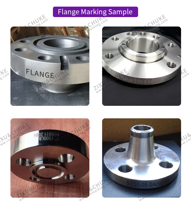 Flange MOPA laser marking machine