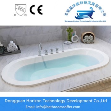 Acrylic standing bathtub oval-shaped tub