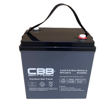 6V 205AH Ciclo profundo Coloque a bateria de carbono NPC205-6 para energia elétrica