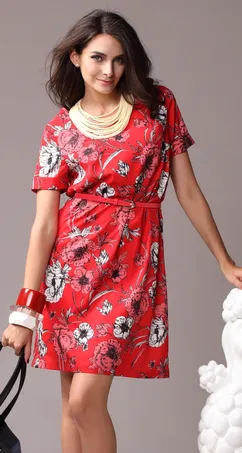 Pretty Steps 2016 High quality women floral printed summer dress. casual dress