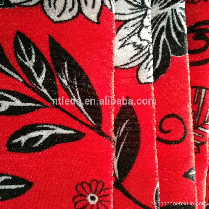 سعر المصنع مصر ستايل قماش مخملي مطبوع رخيص