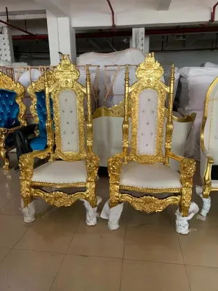 Golden Luxury Royal Bridal Wedding Throne Chairs: The Ultimate Symbol of Elegance