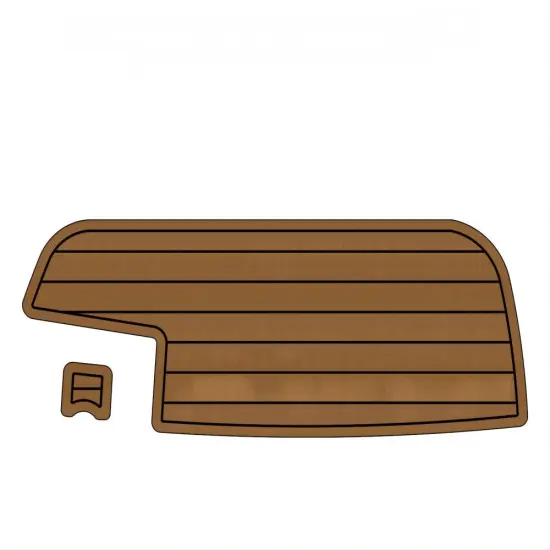 Reinell 205 Swim Platform Pad Boat: EVA Teak Deck Floor Mat Options