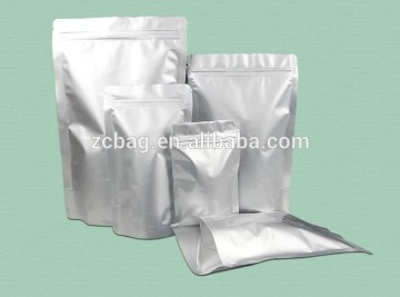 pure aluminium foil pouch doypack PET AL PE snack Aluminum Foil Bag With Zipper/Aluminum Foil zip lock Bag/Aluminum Foil Bag