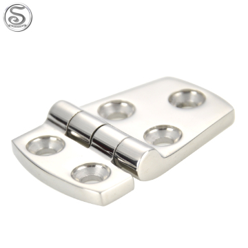Stainless Steel Marine Cabinet Hinge for Yacht Accessories - 57*38mm Irregular Flat Open Hinge