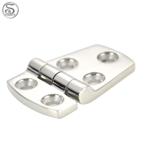 Stainless Steel Marine Cabinet Hinge for Yacht Accessories - 57*38mm Irregular Flat Open Hinge