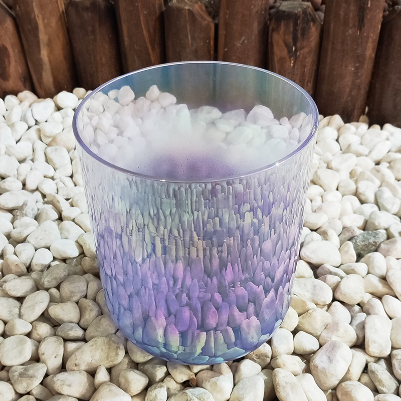 Blue-Purple Design Crystal Singing Bowl