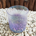 Tazón de canto de cristal de diseño azul púrpura