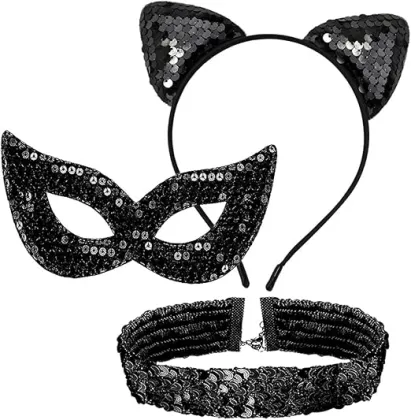 Woman Black Cat Costume set