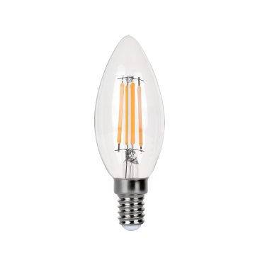 3 Days Fast Delivery C35 E14 Decorative LED Bulb 4W 470LM 2700K Clear Glass Filament Bulb