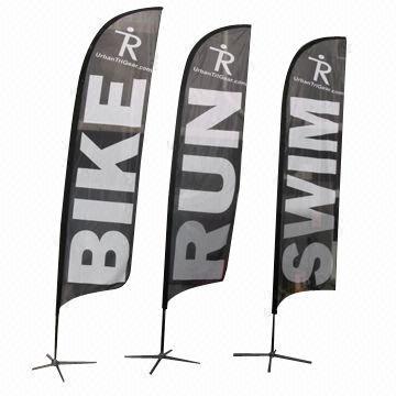 15ft Tall Outdoor Advertising Feather Banners with Carry Bag and Base, Best Manufacture