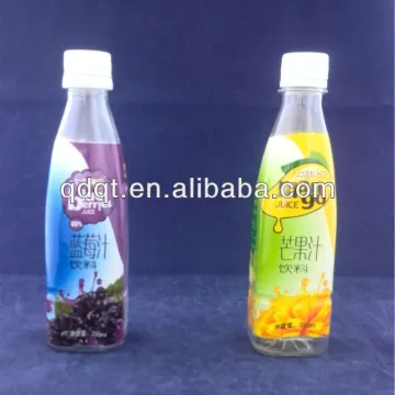 Blueberries and mango juice bottle lable